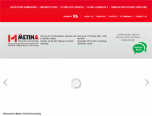 Tablet Screenshot of metinapharmconsulting.com